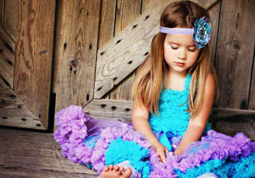 Smitten Flutter Petti-Tutu - Lavender Turquoise